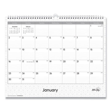 Blue Sky® Enterprise Wall Calendar, Enterprise Geometric Artwork, 15 X 12, White-gray Sheets, 12-month (jan To Dec): 2022 freeshipping - TVN Wholesale